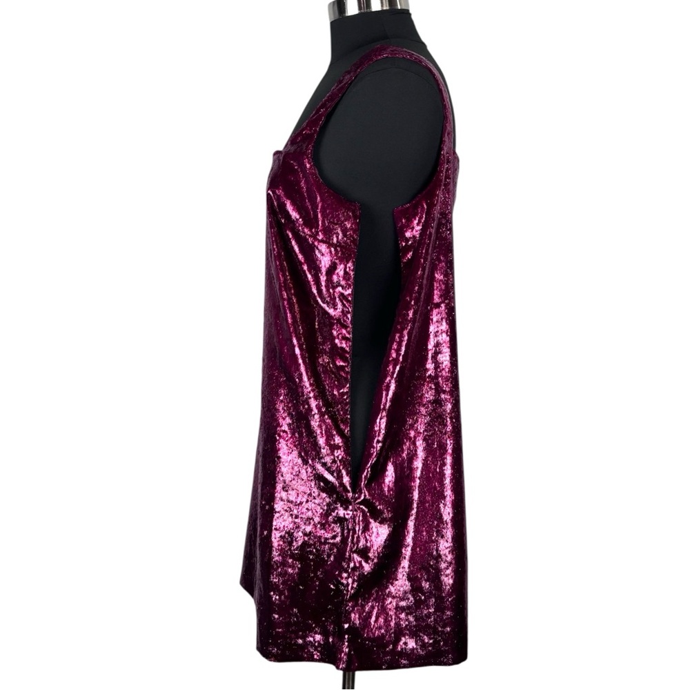 TUCKERNUCK HYACINTH HOUSE GAVIN GARNET SHIMMER SWING MINI DRESS - Picture 11 of 14
